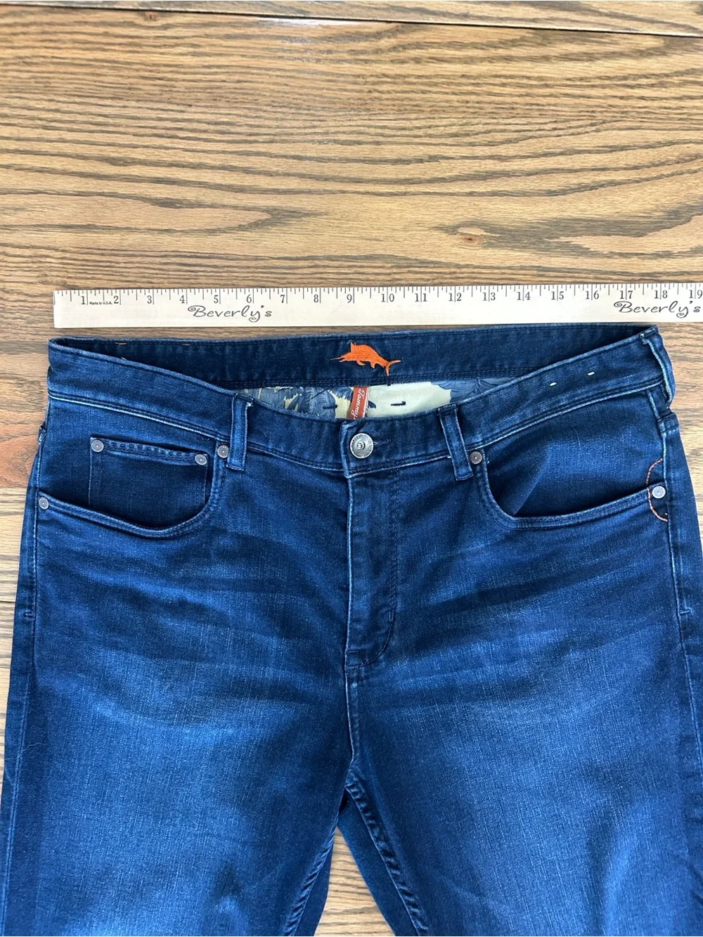 Men's Tommy Bahama Dark Blue Jeans, 36x32, EUC